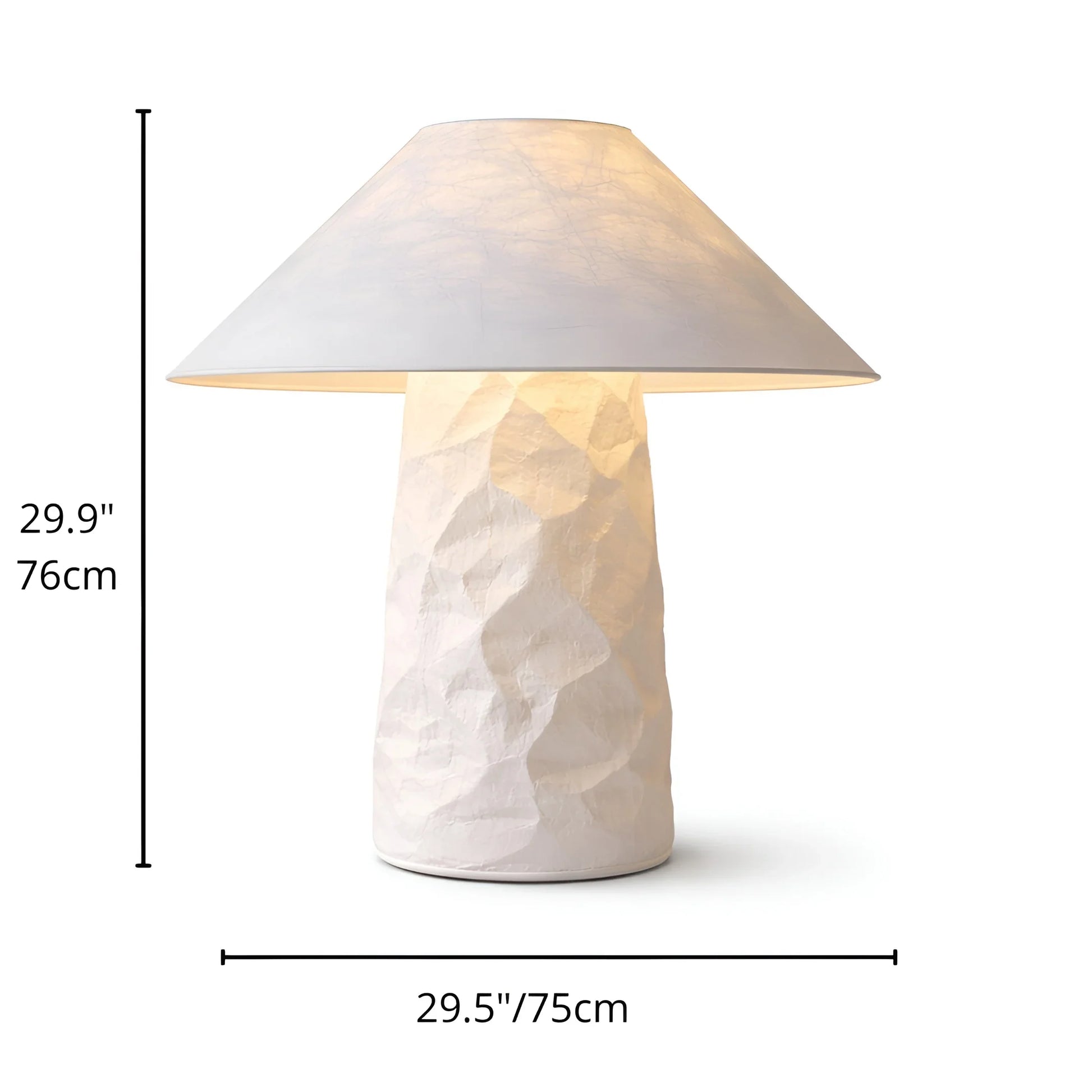Citrine Wabi-Sabi Paper Table and Floor Lamp - Lamps | Lucera Lighting