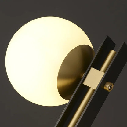 Amethyst floor lamp glowing warmly in cozy bedroom with neutral decor