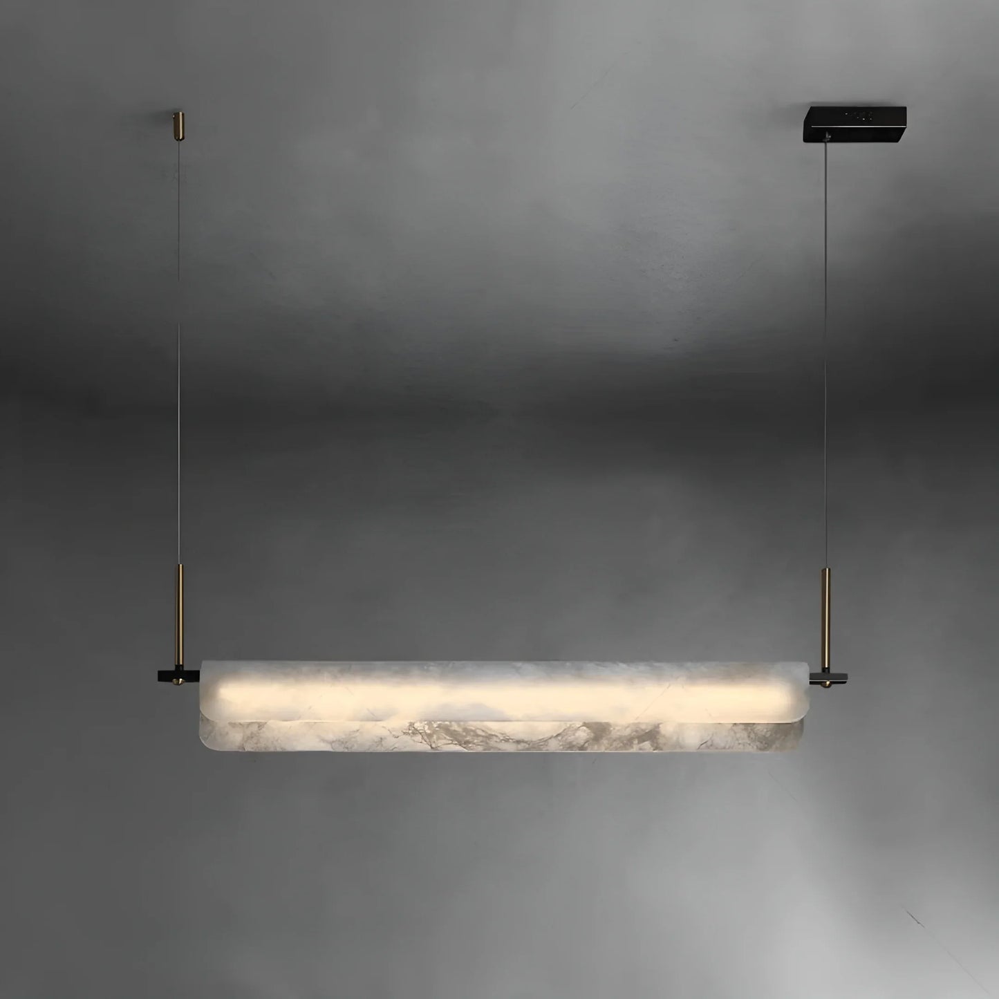 Viridian Marble & Brass Linear Pendant Light - Pendant Lights | Lucera Lighting