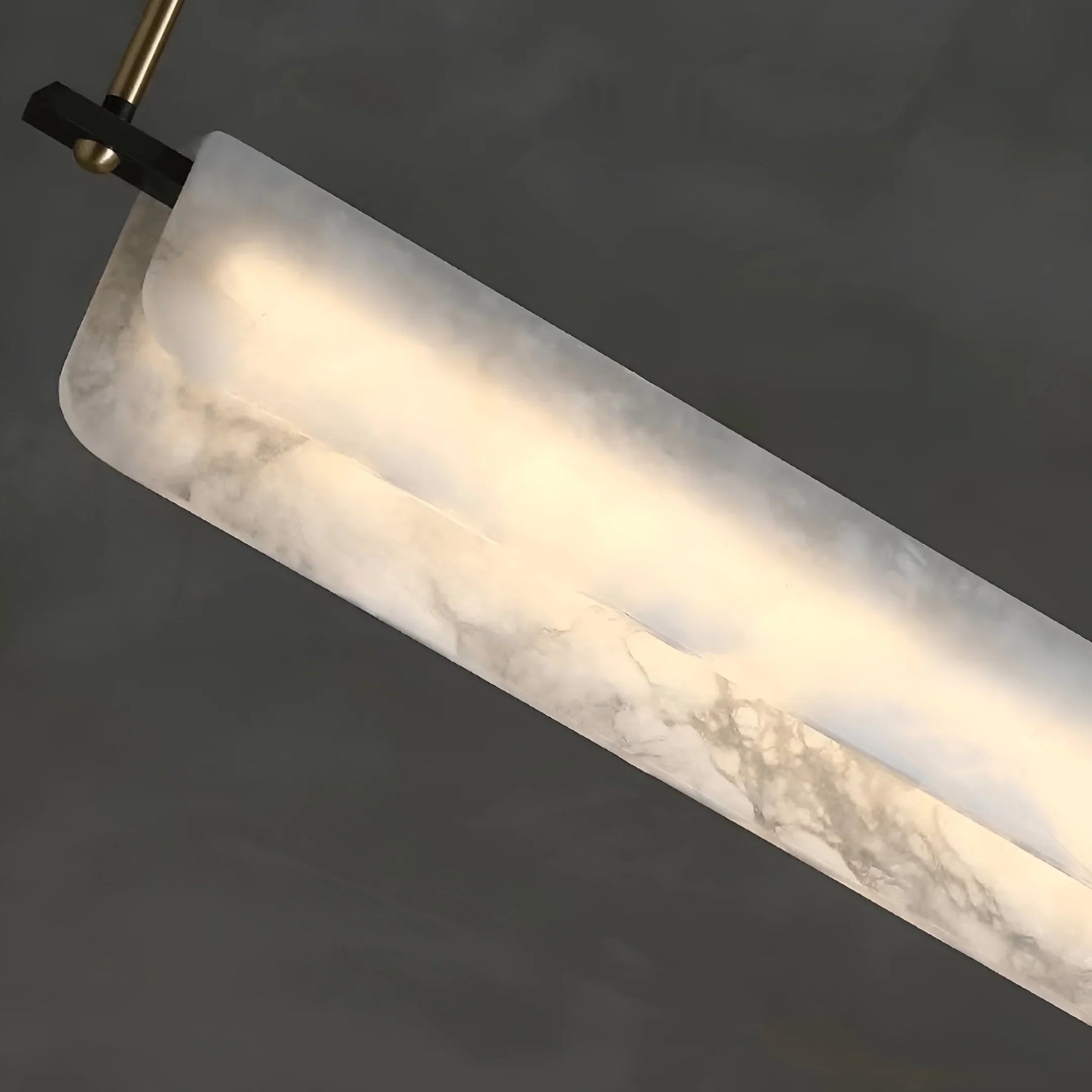Viridian Marble & Brass Linear Pendant Light - Pendant Lights | Lucera Lighting