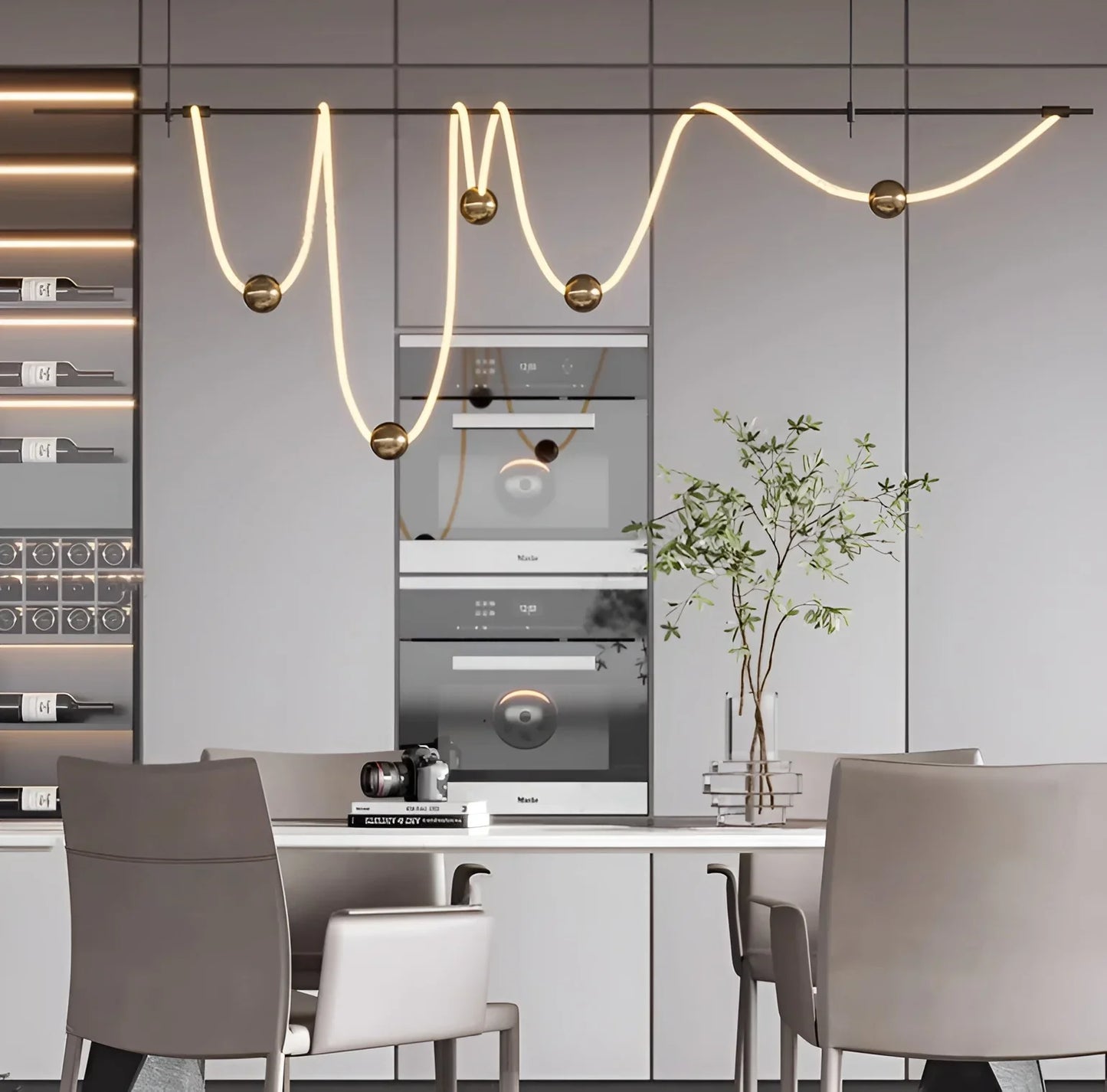 Crimson Irregular Linear LED Pendant Light - Pendant Lights | Lucera Lighting