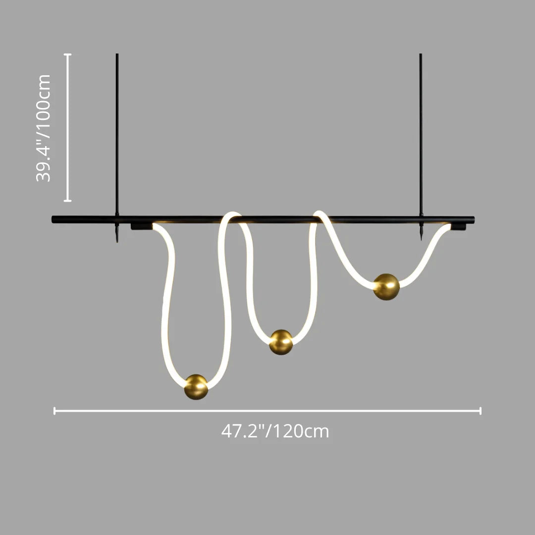 Crimson Irregular Linear LED Pendant Light - Pendant Lights | Lucera Lighting