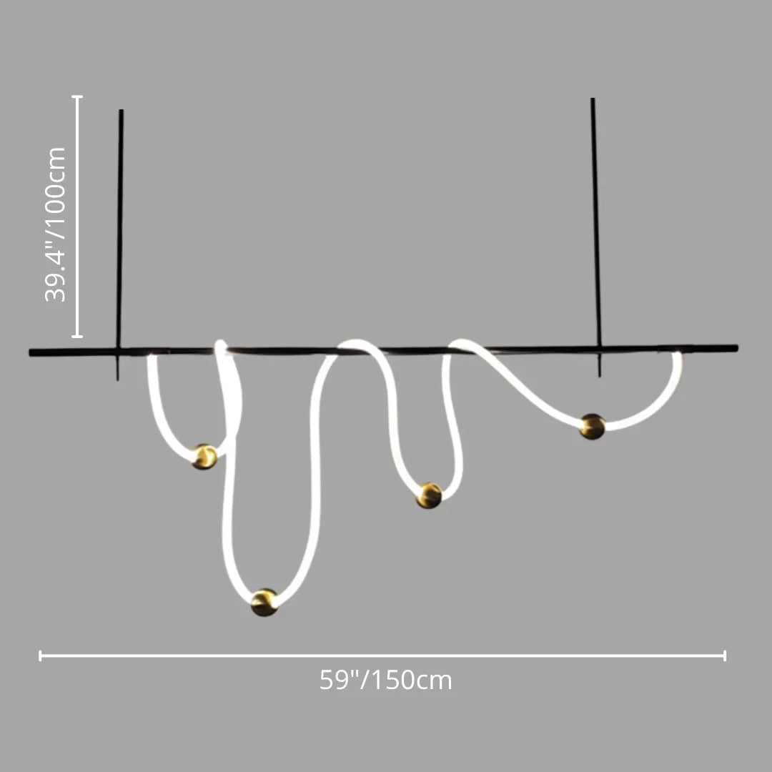Crimson Irregular Linear LED Pendant Light - Pendant Lights | Lucera Lighting