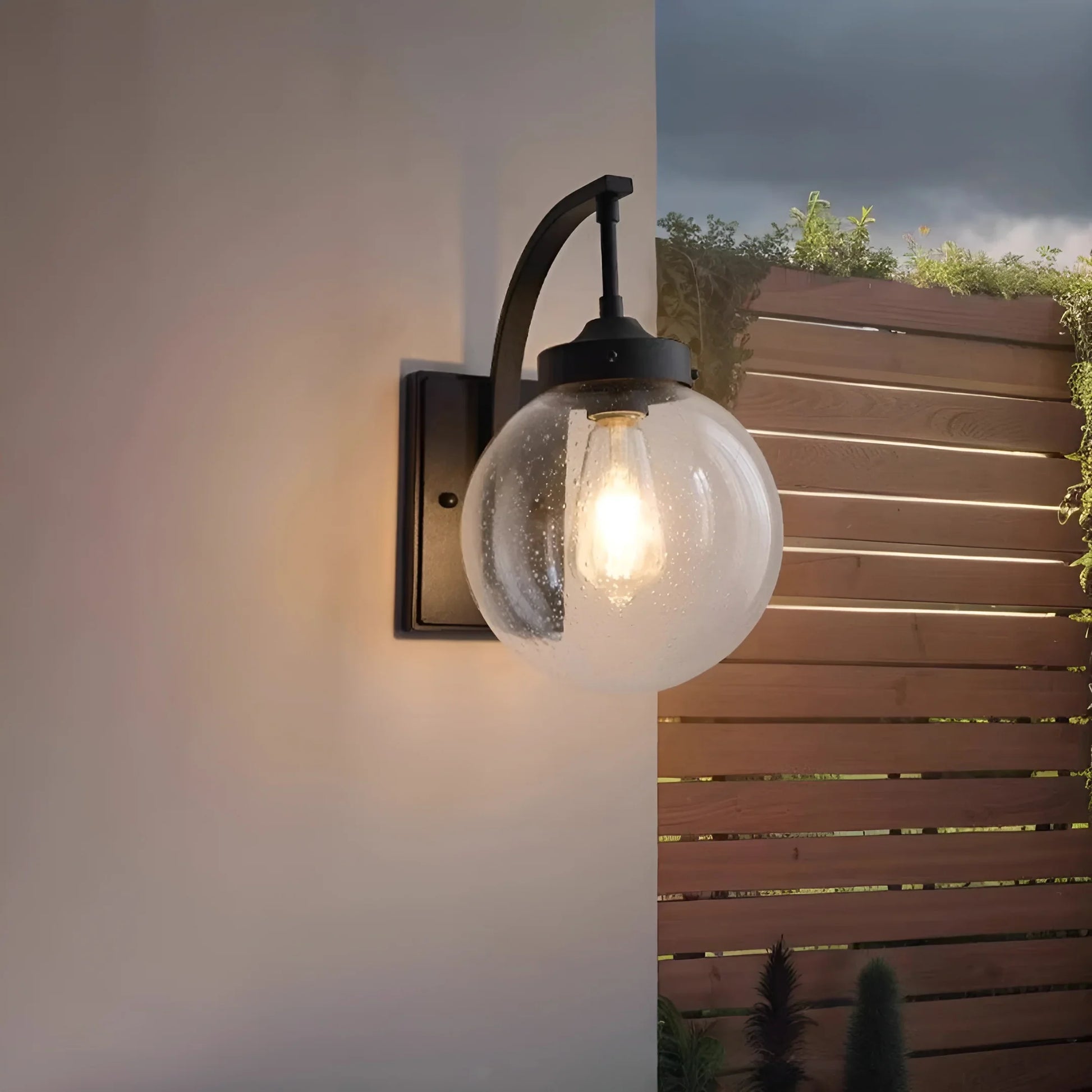 Nyx Outdoor Glass Wall Light - Exterior wall | Lucera Lighting