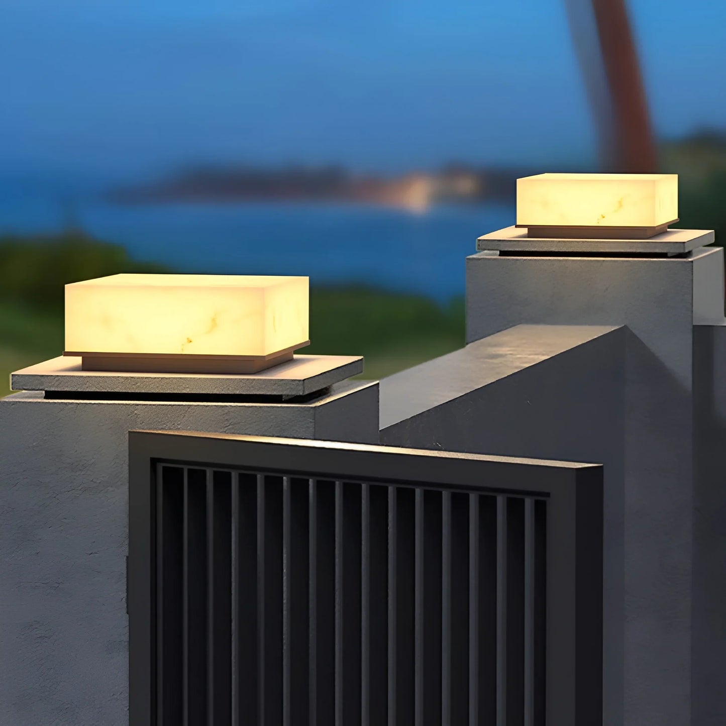 Perseus Outdoor Pillar Light - Exterior wall | Lucera Lighting