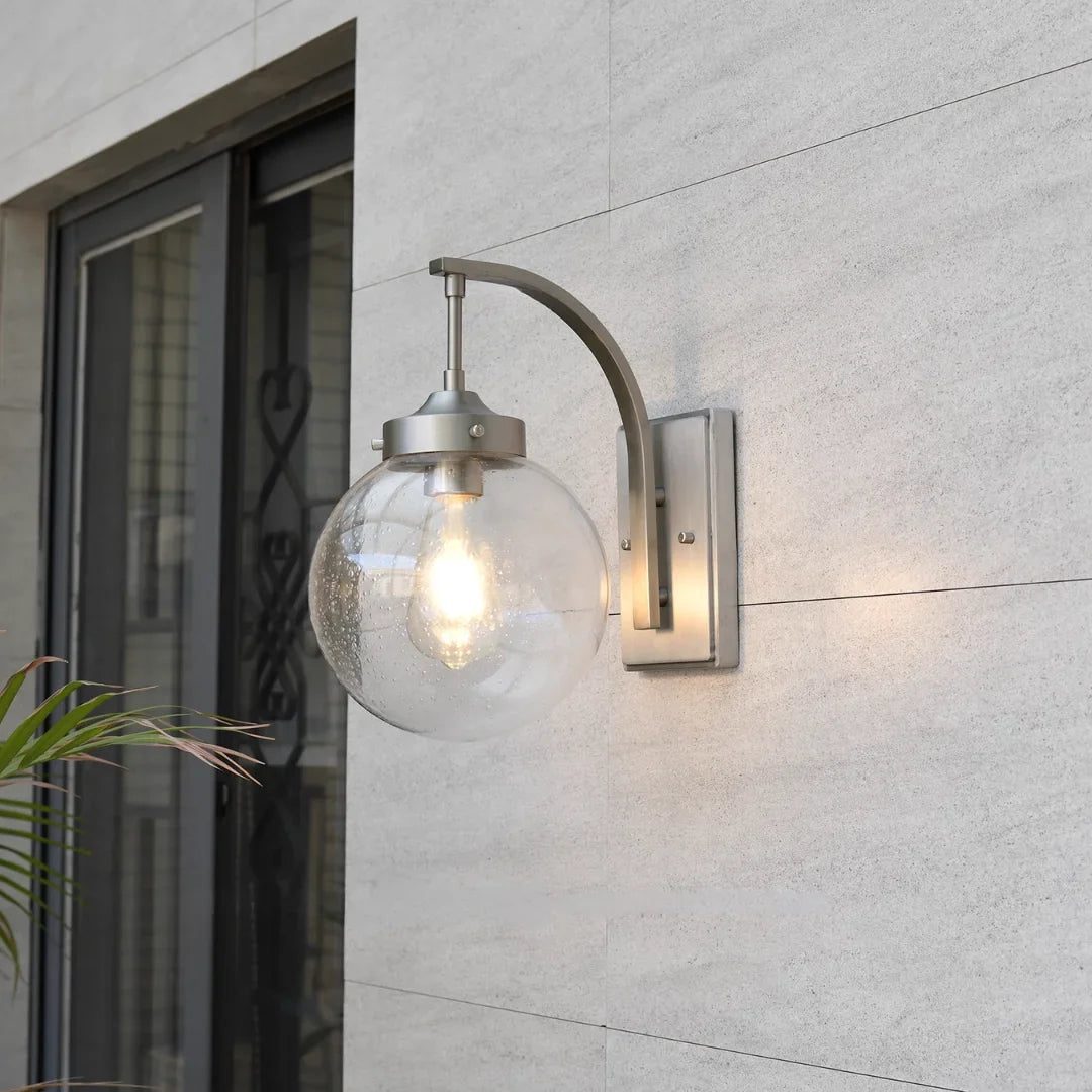 Nyx Outdoor Glass Wall Light - Exterior wall | Lucera Lighting
