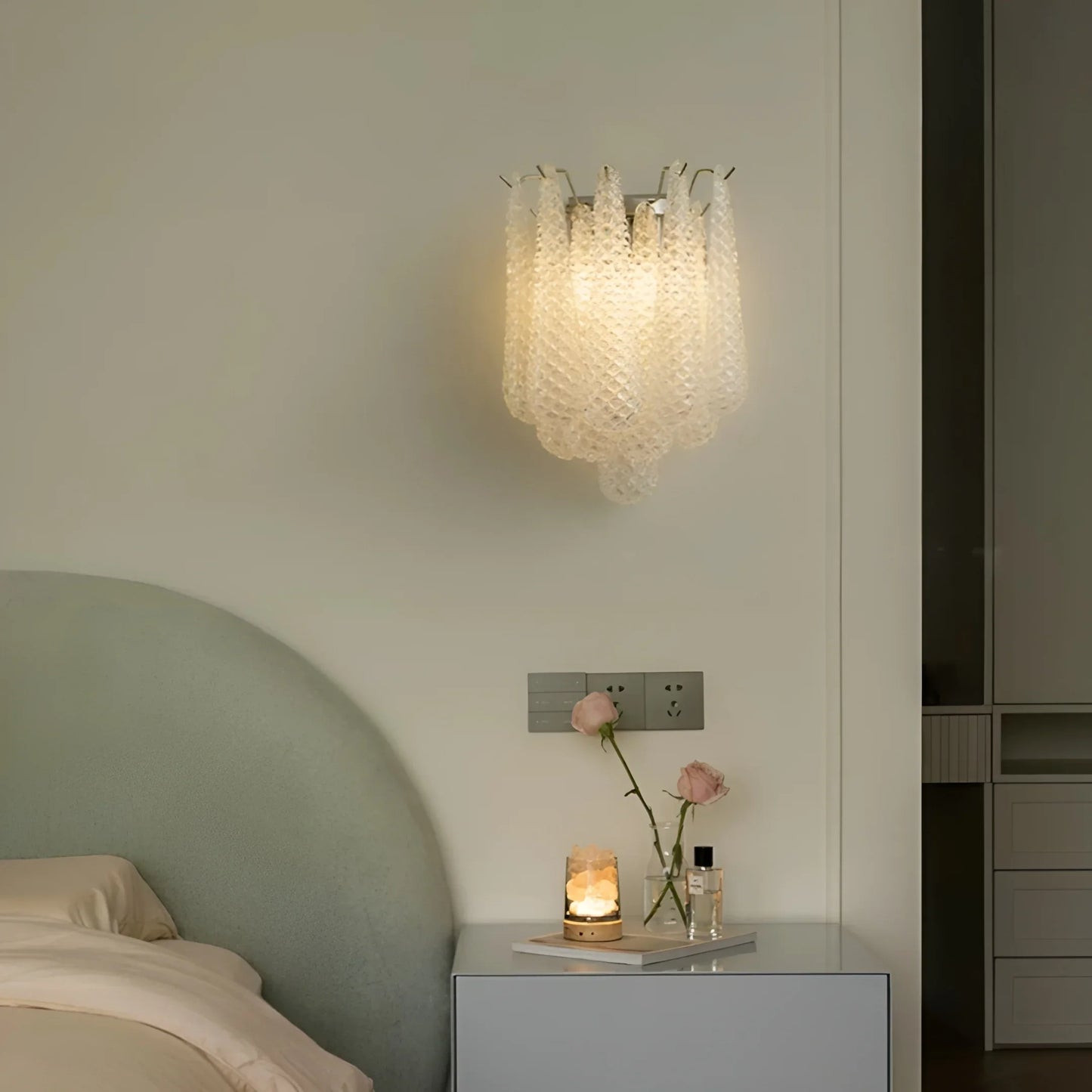 Circo Murano Style Textured Glass Wall Sconce - Wall Lights & Sconces | Lucera Lighting
