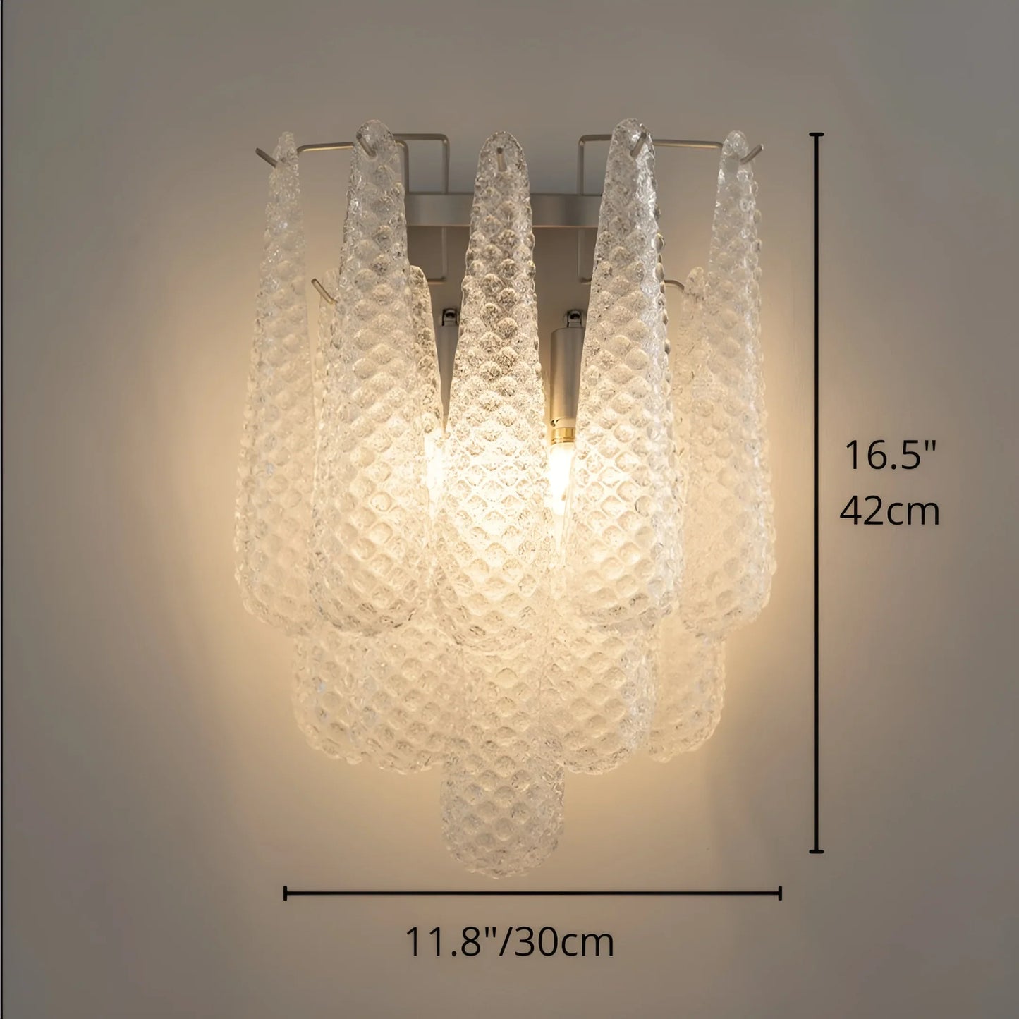 Circo Murano Style Textured Glass Wall Sconce - Wall Lights & Sconces | Lucera Lighting