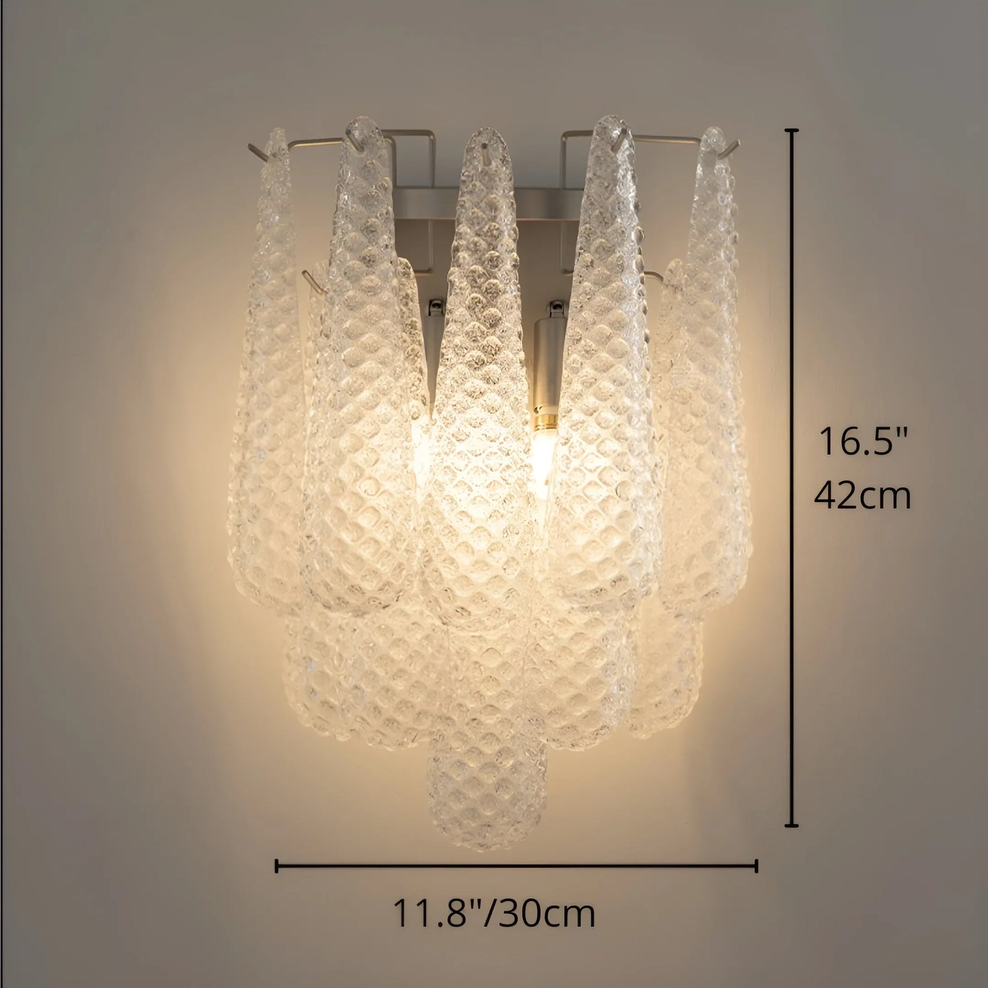 Circo Murano Style Textured Glass Wall Sconce - Wall Lights & Sconces | Lucera Lighting