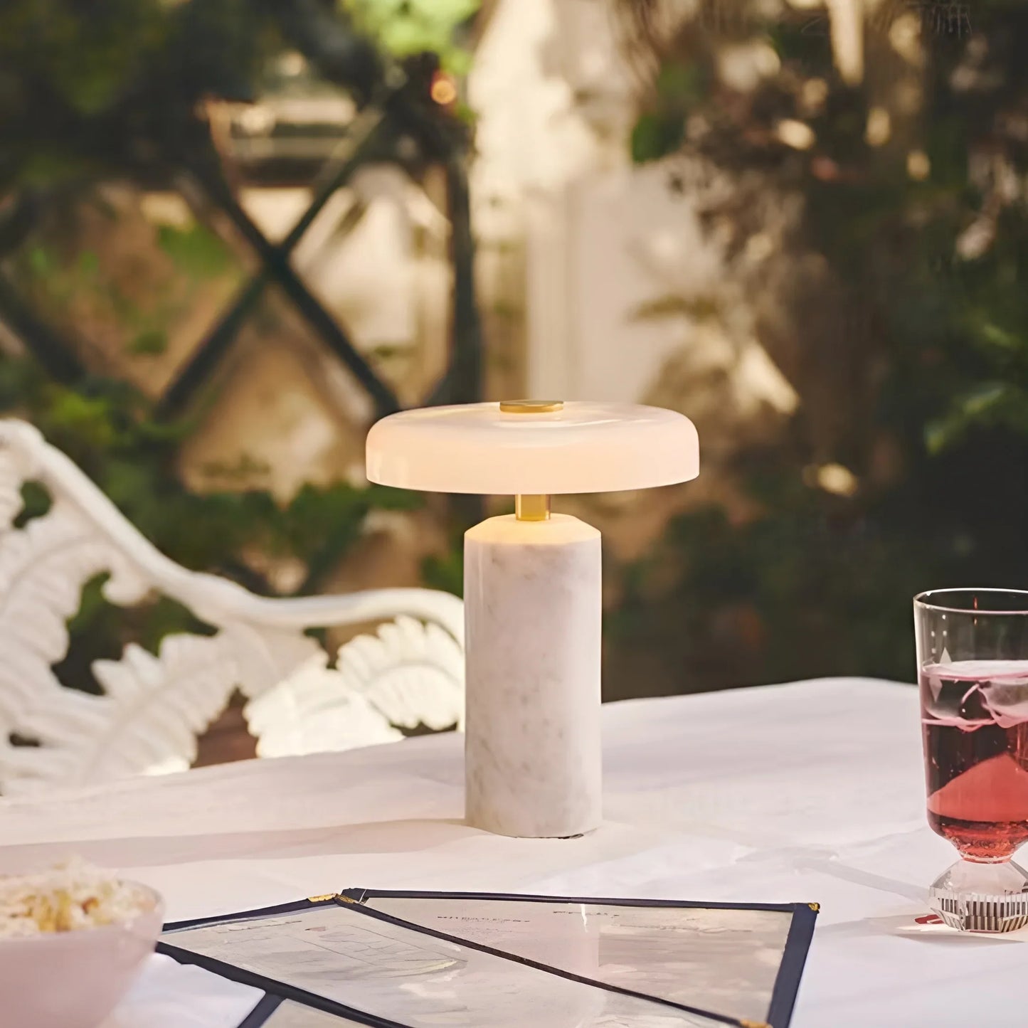 Affrettando Nordic Marble Portable Touch Table Lamp - Lamps | Lucera Lighting