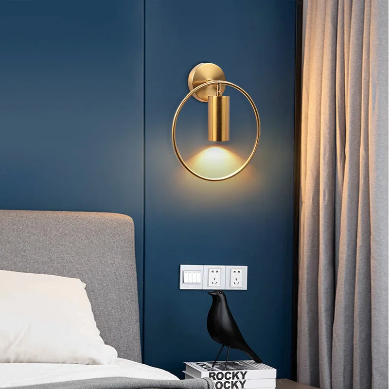 OpulentGlow Wall Lamp - Gold LED Accent Sconce