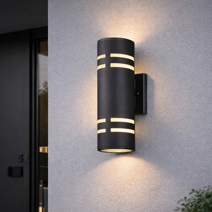 close-up of Orion wall light showing iron and polycarbonate construction details