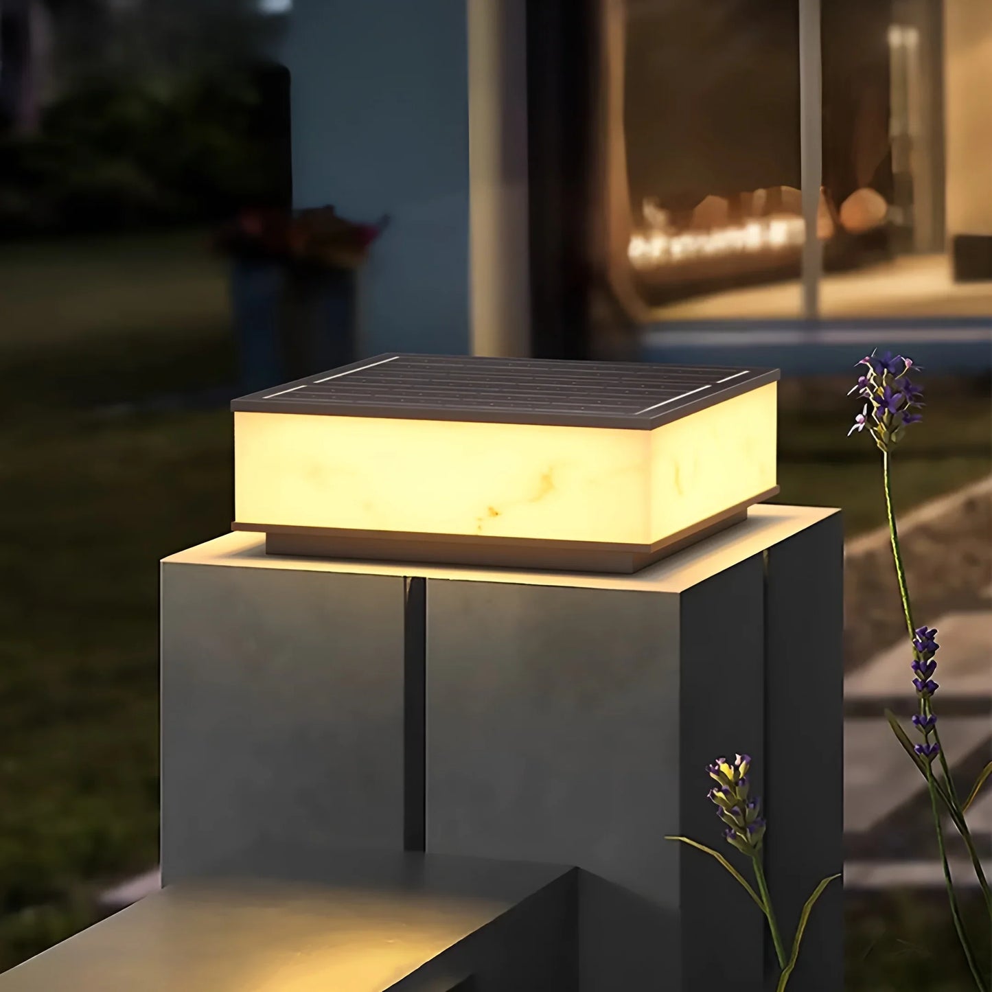 Cygnus Ridge Solar Pillar Light - Exterior wall | Lucera Lighting