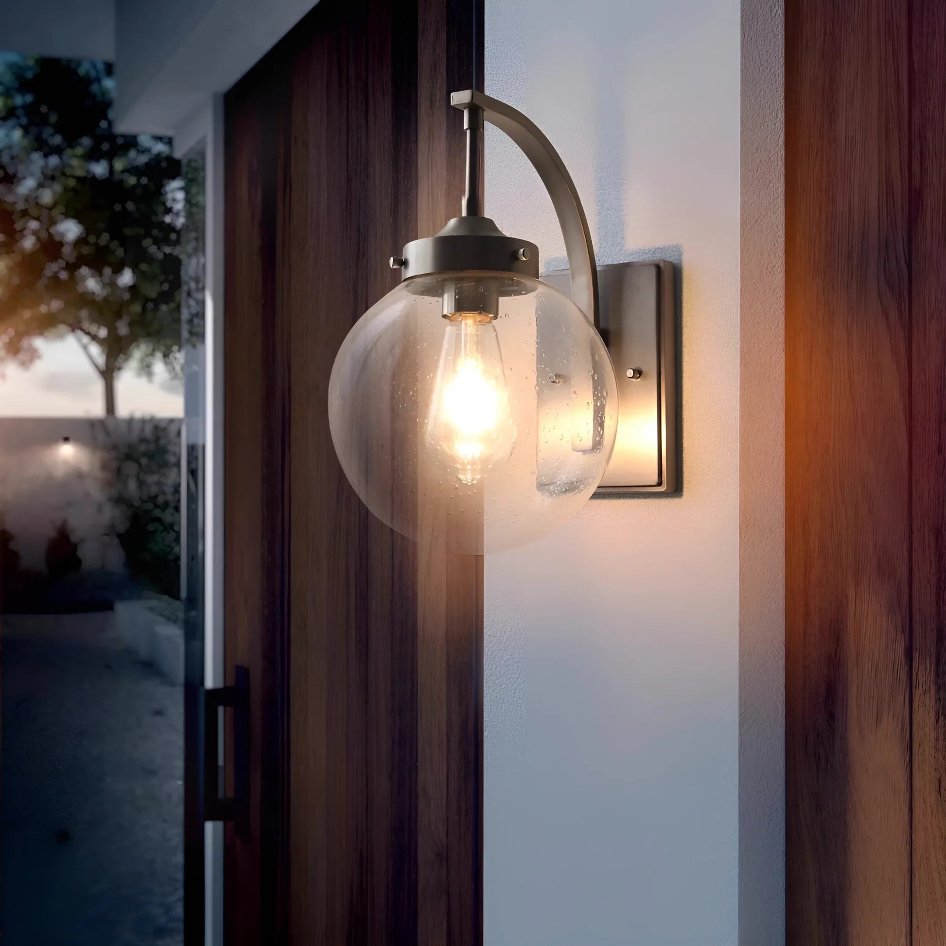 Nyx Outdoor Glass Wall Light - Exterior wall | Lucera Lighting