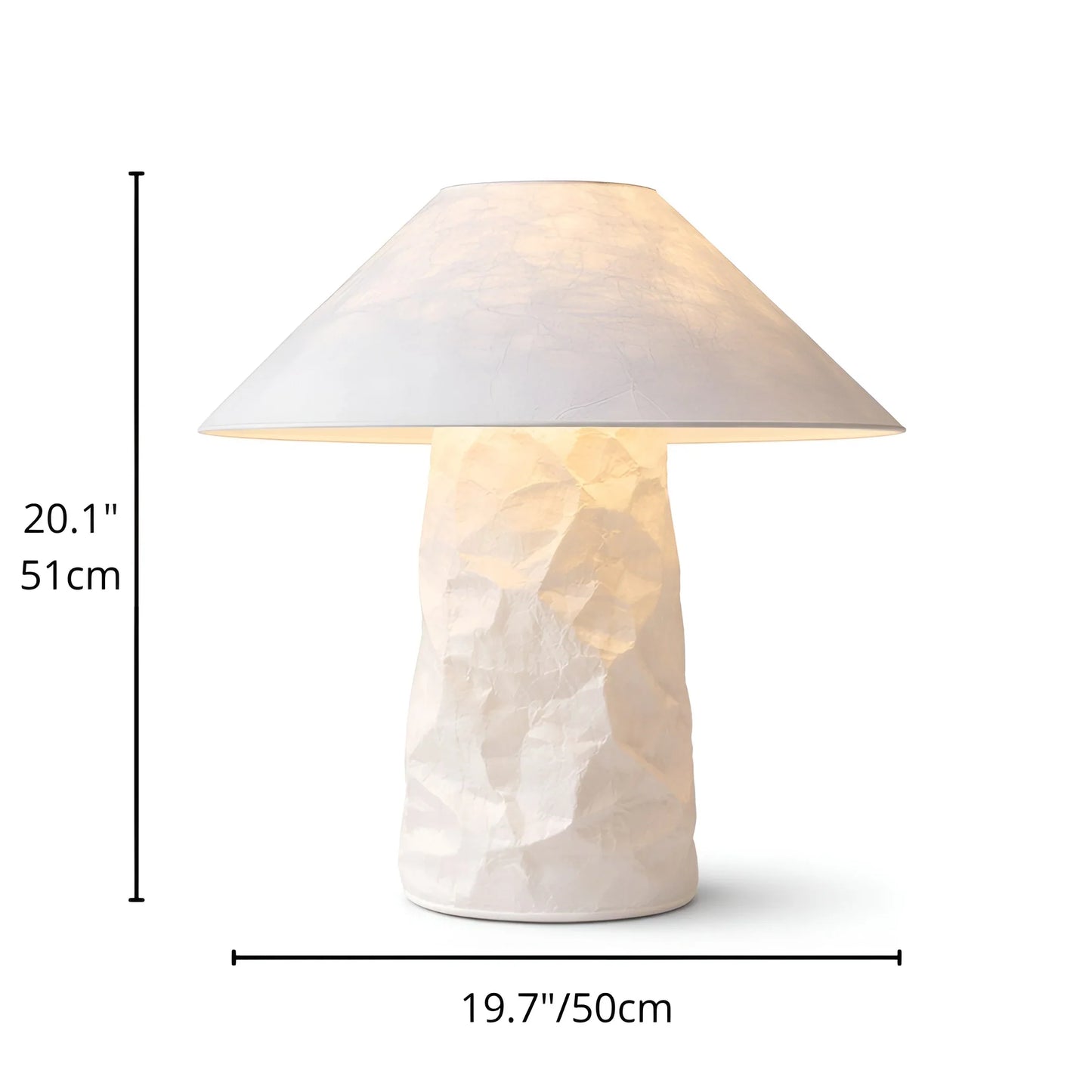 Citrine Wabi-Sabi Paper Table and Floor Lamp - Lamps | Lucera Lighting