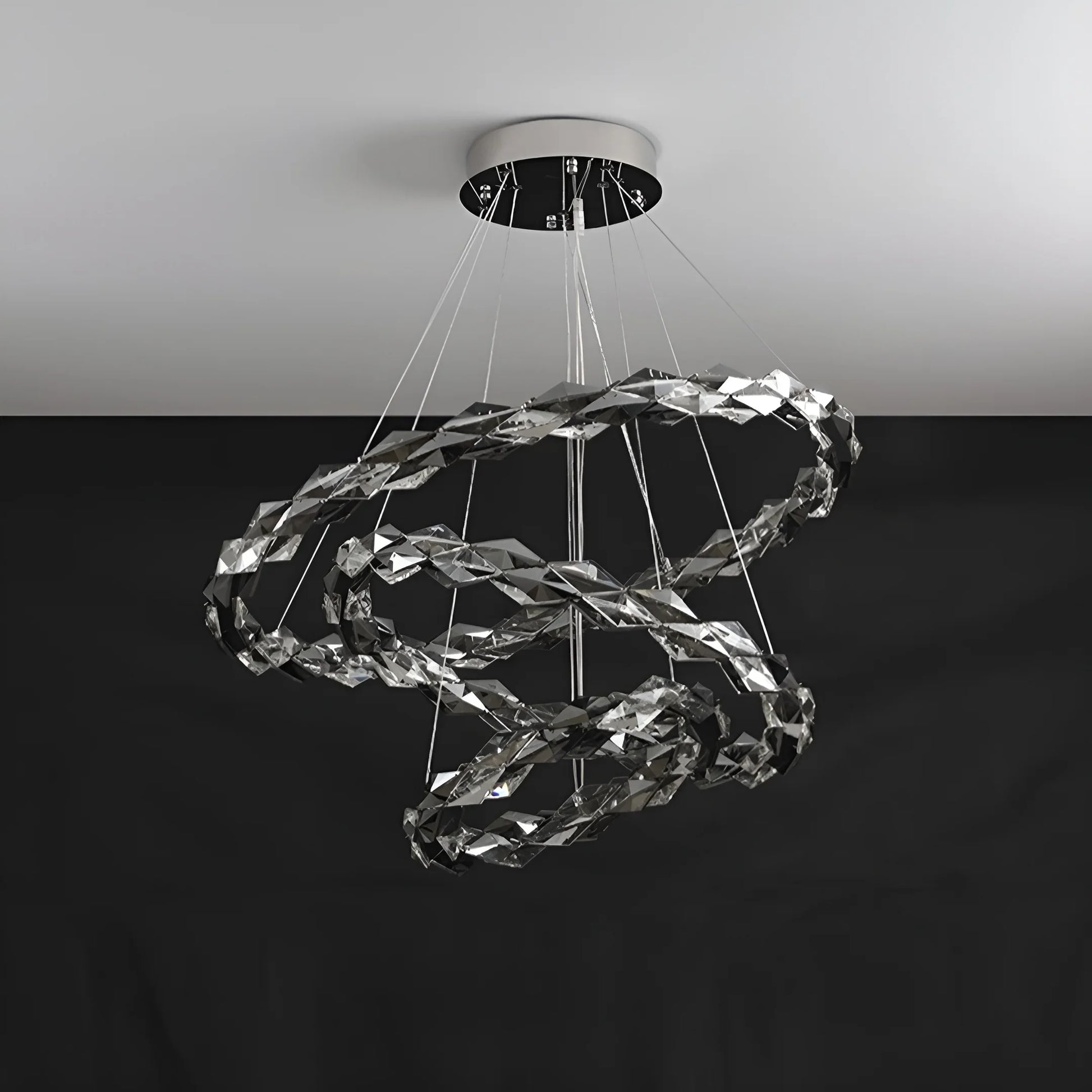 Axel K9 Crystal Chandelier - Multi-Ring LED - Chandeliers | Lucera Lighting