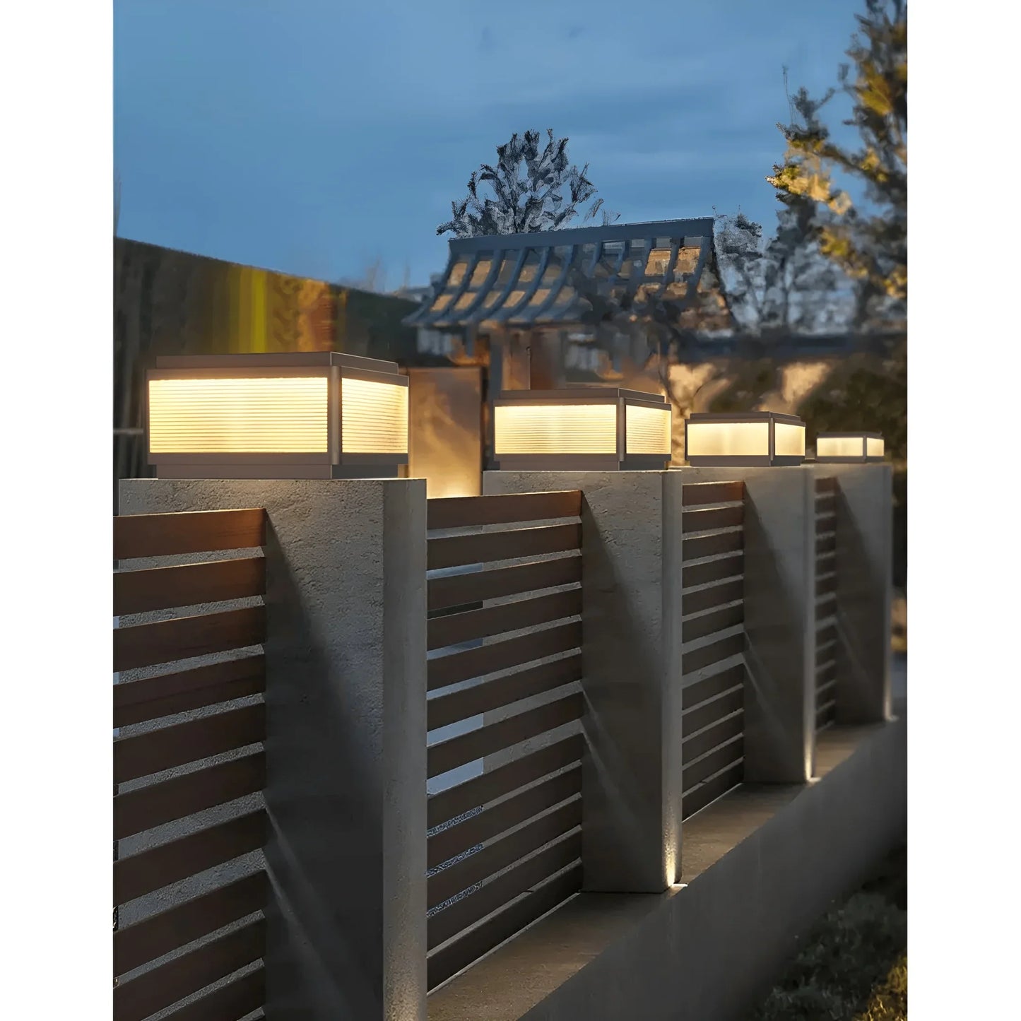 Aquila Solar Pillar Light - Exterior wall | Lucera Lighting