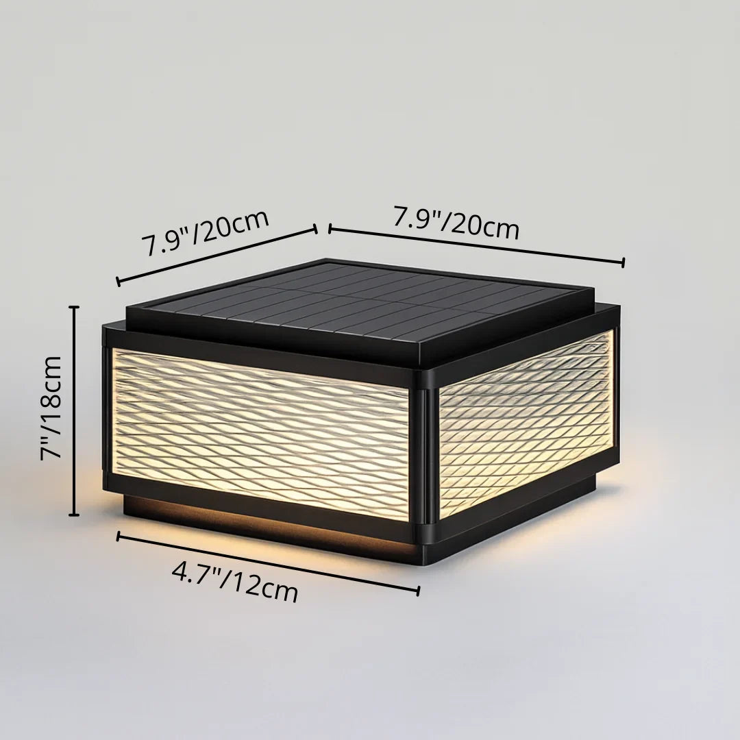 Aquila Solar Pillar Light - Exterior wall | Lucera Lighting