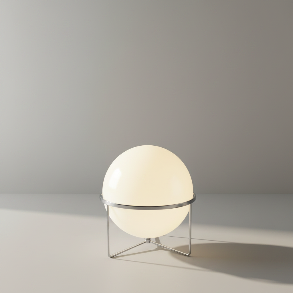 Nankin floor lamp studio shot on clean white background showing full body and slim steel frame