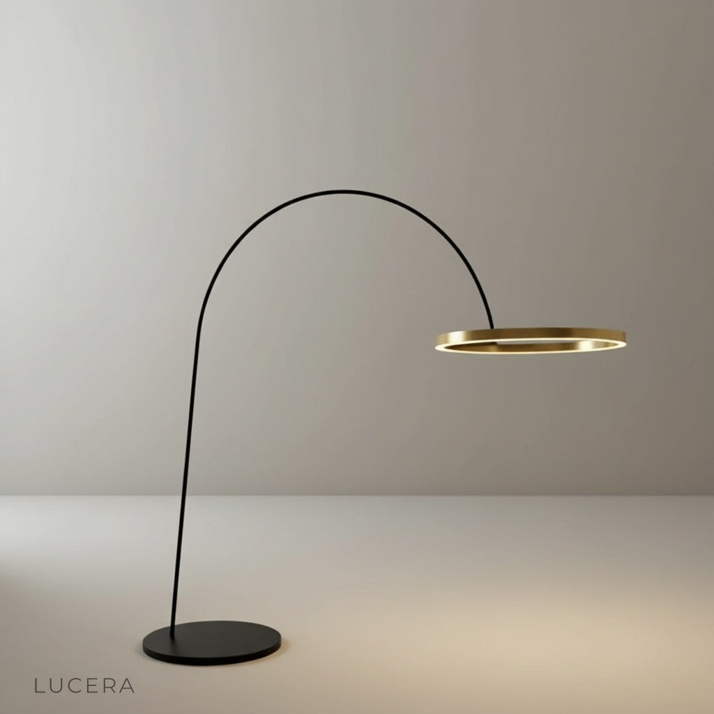 studio shot of Unison floor lamp front view on clean white background