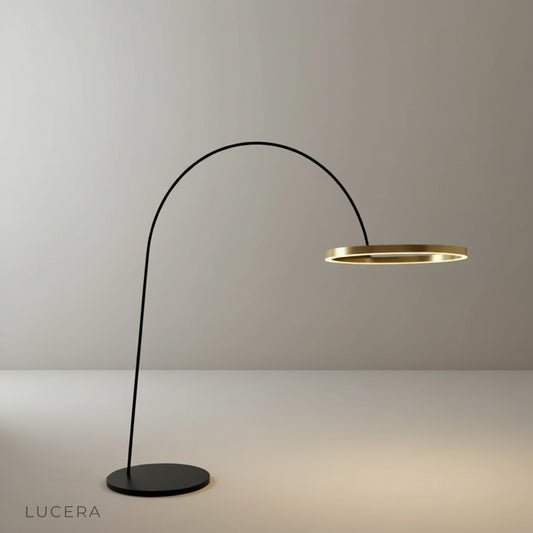 studio shot of Unison floor lamp front view on clean white background