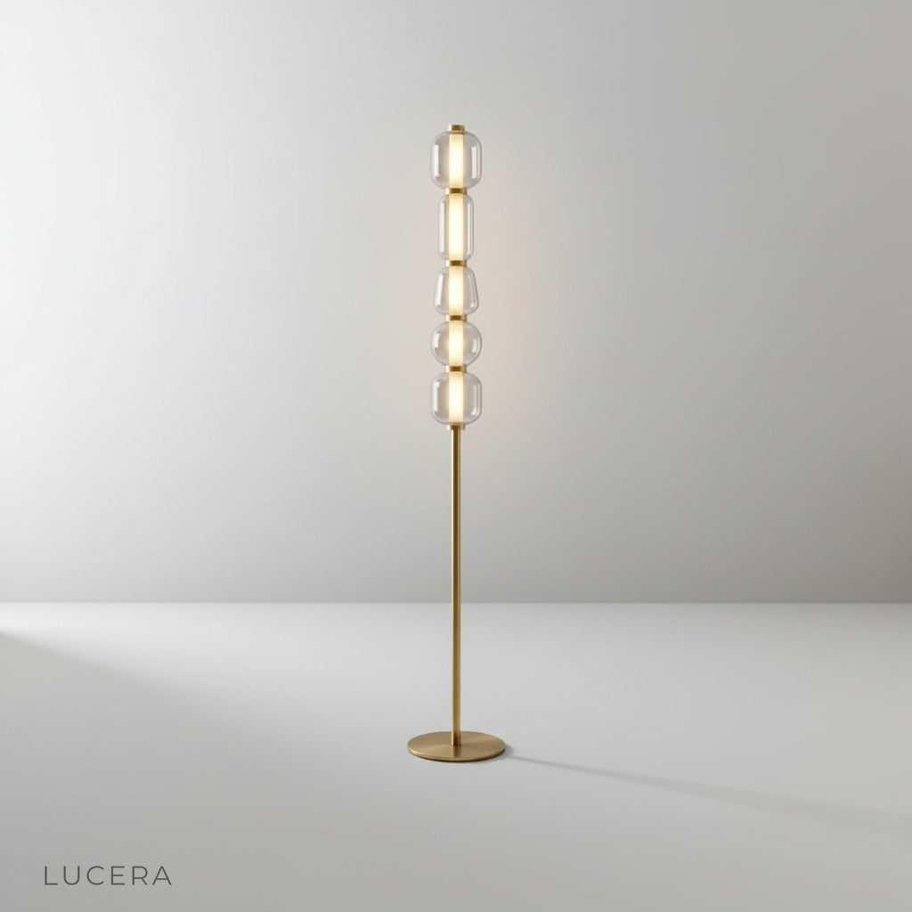 Morpheus Floor Lamp studio shot on clean white background showing full vertical design