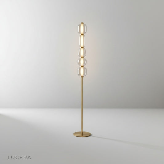 Morpheus Floor Lamp studio shot on clean white background showing full vertical design