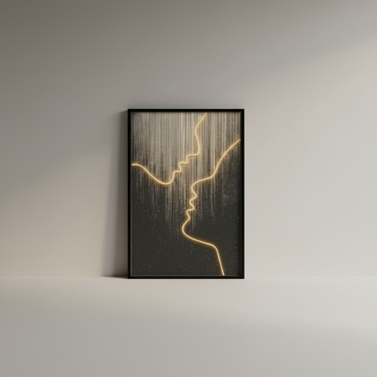 Jesuit Illuminated Art wall lamp front view on clean white studio background