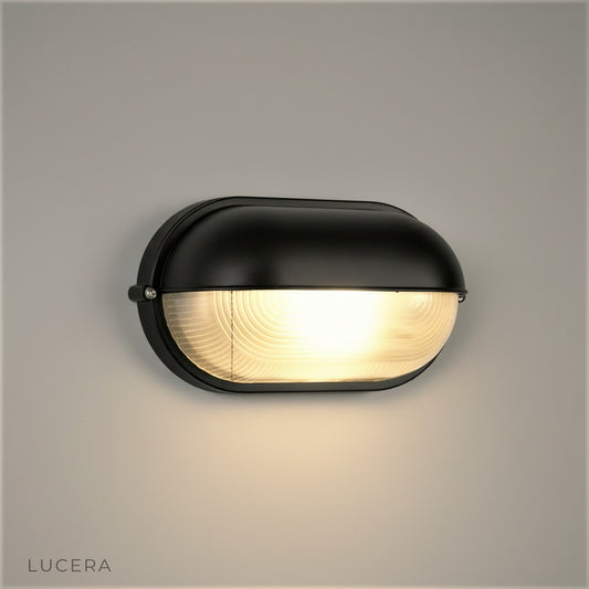 front view of Acolyte outdoor wall lamp on clean white studio background