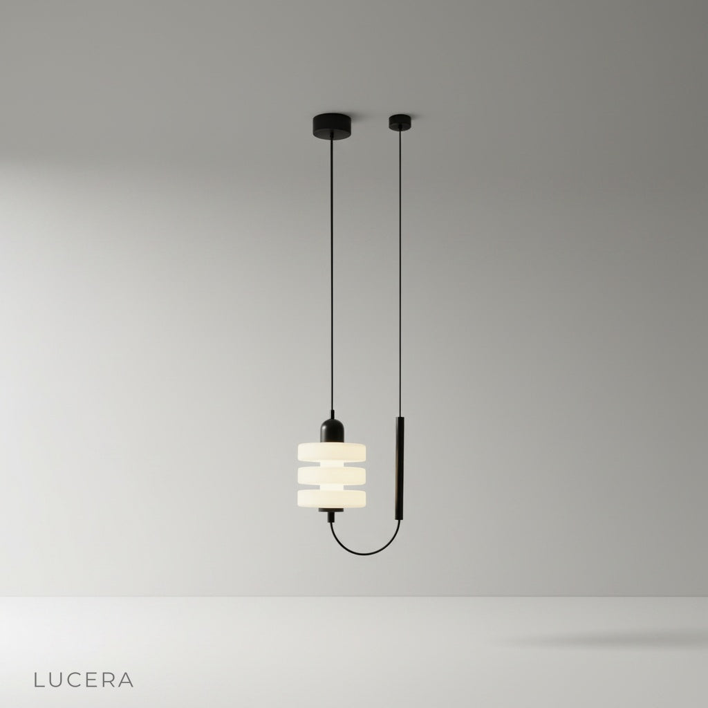 studio shot of Bastian pendant light centered on clean white background showing full design