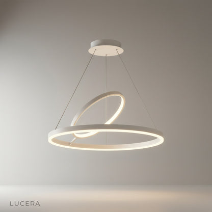 Minimalist Opaque Chandelier studio shot on clean white background, front view