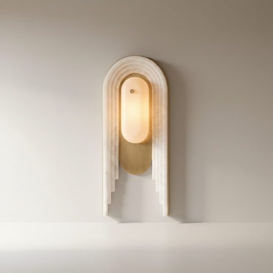 studio shot of Fulgid wall lamp front view on clean white background