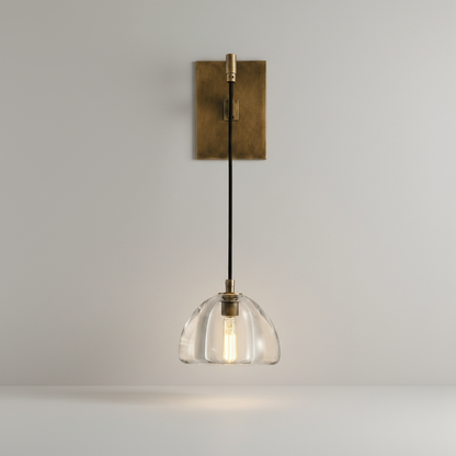 Zuleika Wall Lamp black finish front view on clean white studio background