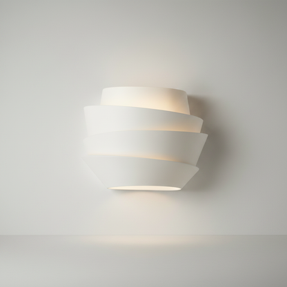 White iron Manor Wall Lamp studio shot against clean neutral background, front view