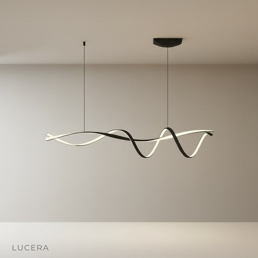 Benedictine aluminum pendant light on clean white studio background front view