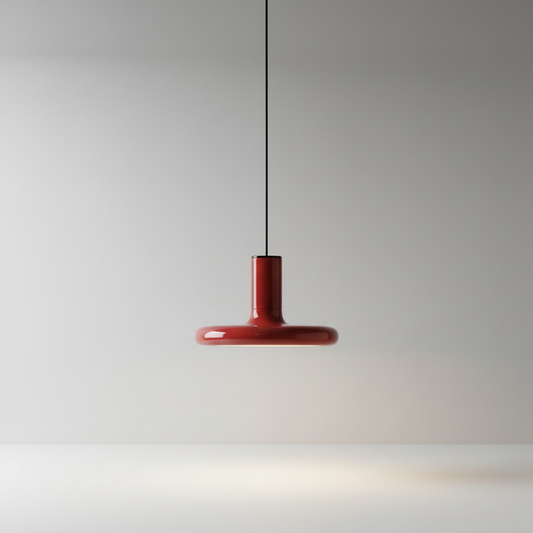 Studio shot of the Waning chandelier with sculptural geometric silhouette on a clean white background