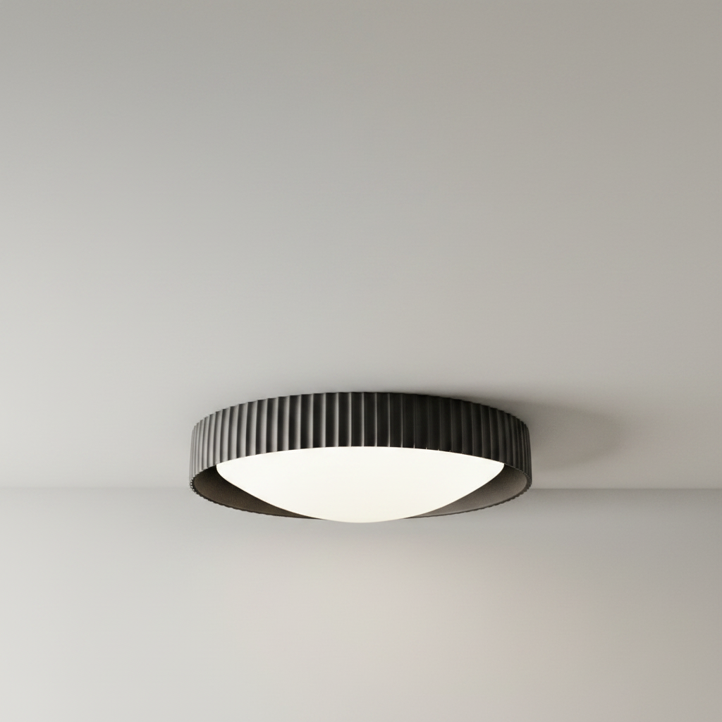 Studio shot of Wafers ceiling light front view with diffused acrylic panel