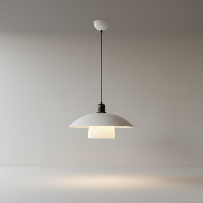 Eburnean pendant light studio shot on clean white background front view