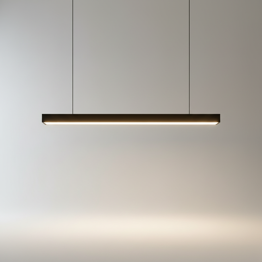 Winslow Pendant Light studio shot showing sleek linear aluminum body and ultra-slim track