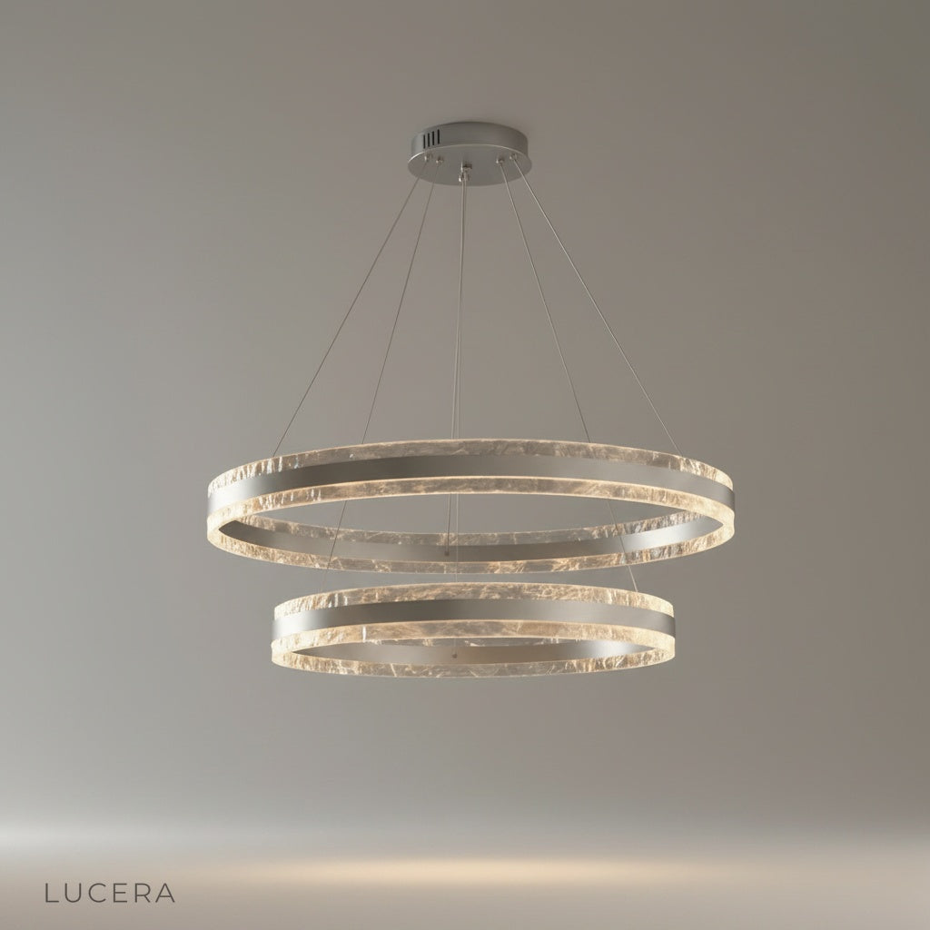 Bacchus Round Chandelier studio shot front view on clean white background showing full fixture