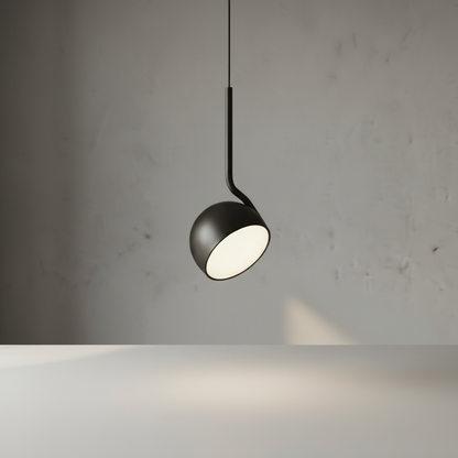 Minimalist Sancerre dome pendant light on clean studio background, front view