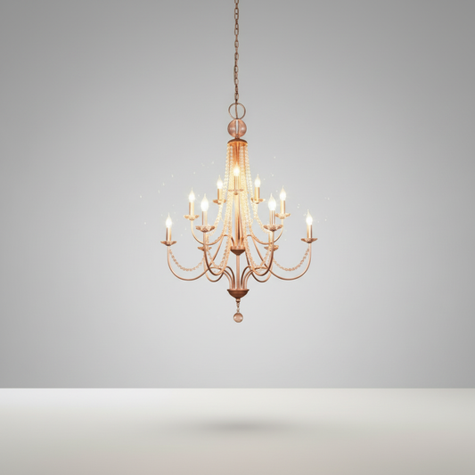 Crest Vintage Crystal Staircase Chandelier - Chandeliers | Lucera Lighting