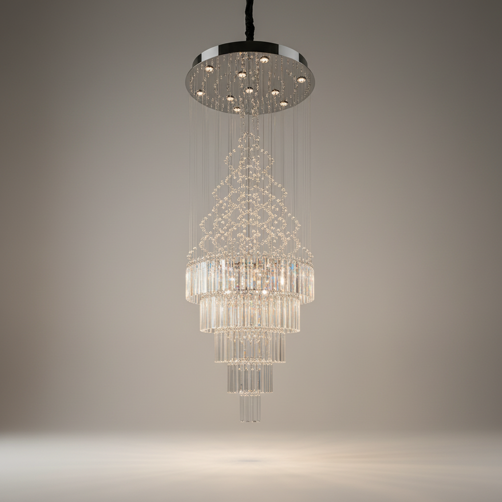 Thorn Transparent Crystal Chandelier - Chandeliers | Lucera Lighting
