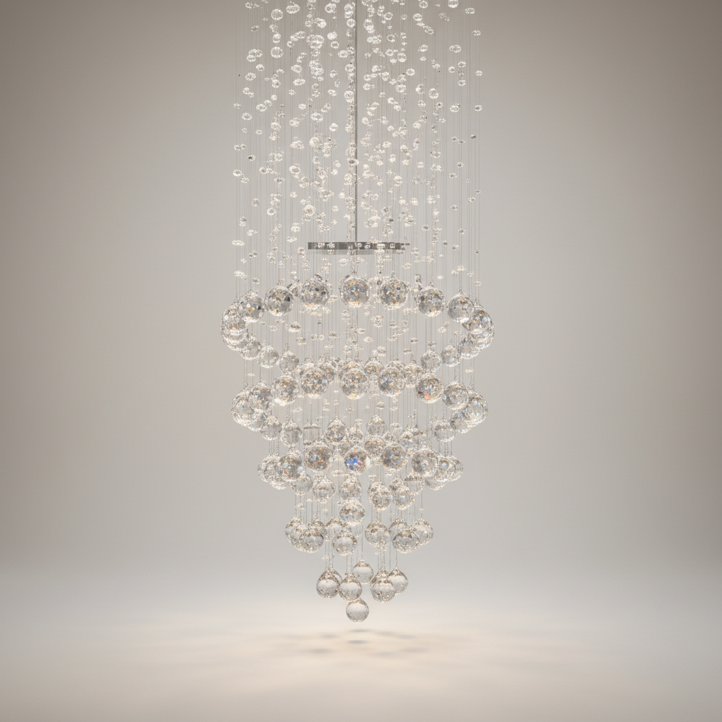 Dune Modern K9 Crystal LED Ceiling Light - Chandeliers | Lucera Lighting