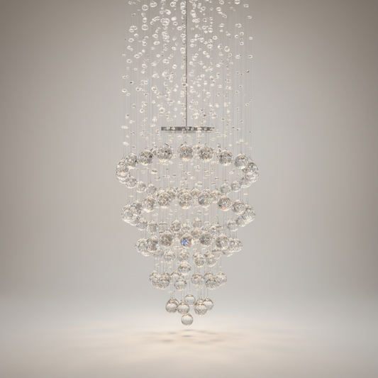 Dune Modern K9 Crystal LED Ceiling Light - Chandeliers | Lucera Lighting