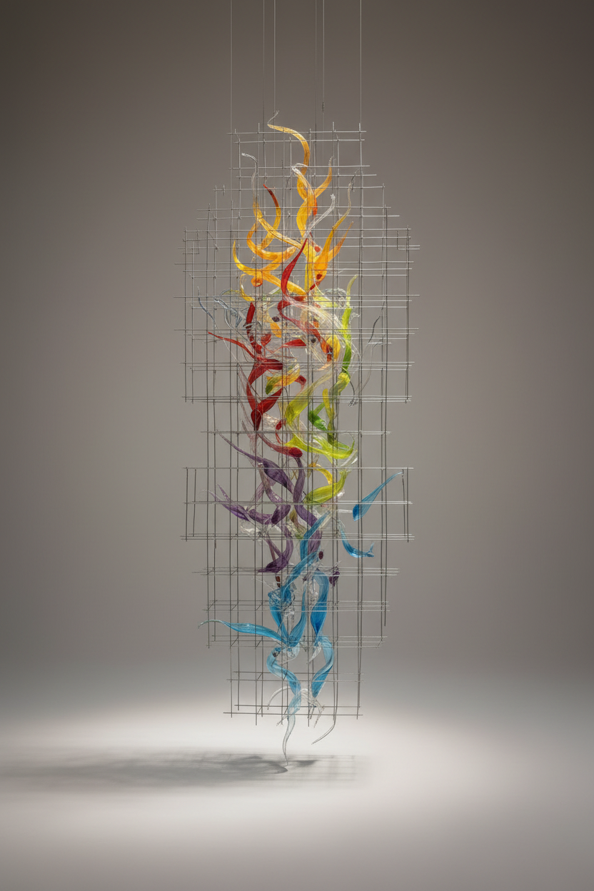 Bryn Colourful Modern Glass Chandelier - Chandeliers | Lucera Lighting