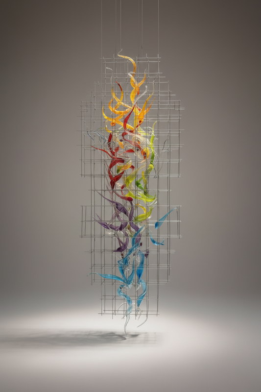 Bryn Colourful Modern Glass Chandelier - Chandeliers | Lucera Lighting