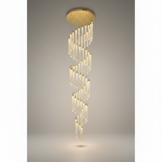 Chase Gold Crystal Pendant Light - Chandeliers | Lucera Lighting