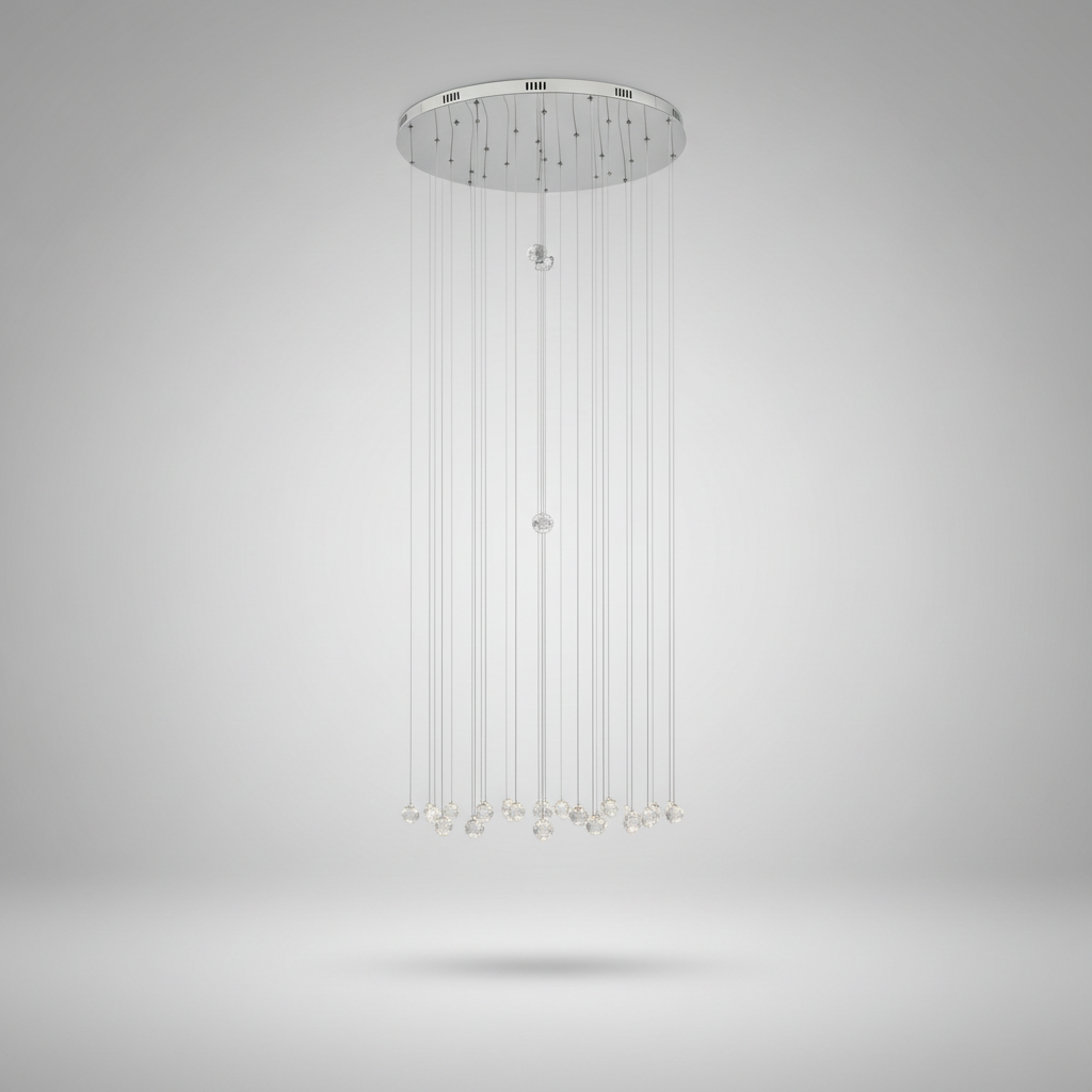 Rast Gold LED Crystal Chandelier - Chandeliers | Lucera Lighting