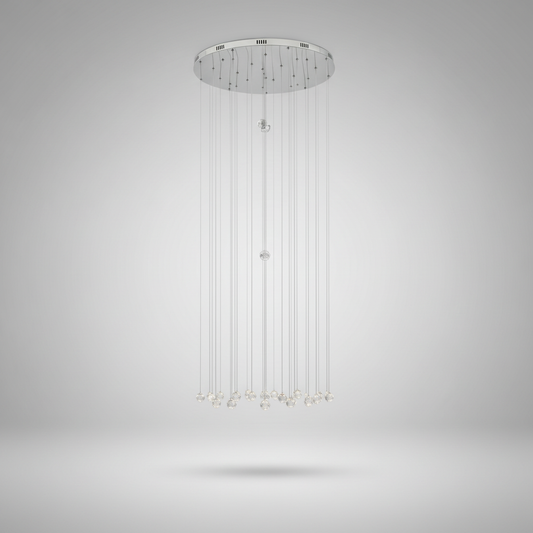 Rast Gold LED Crystal Chandelier - Chandeliers | Lucera Lighting